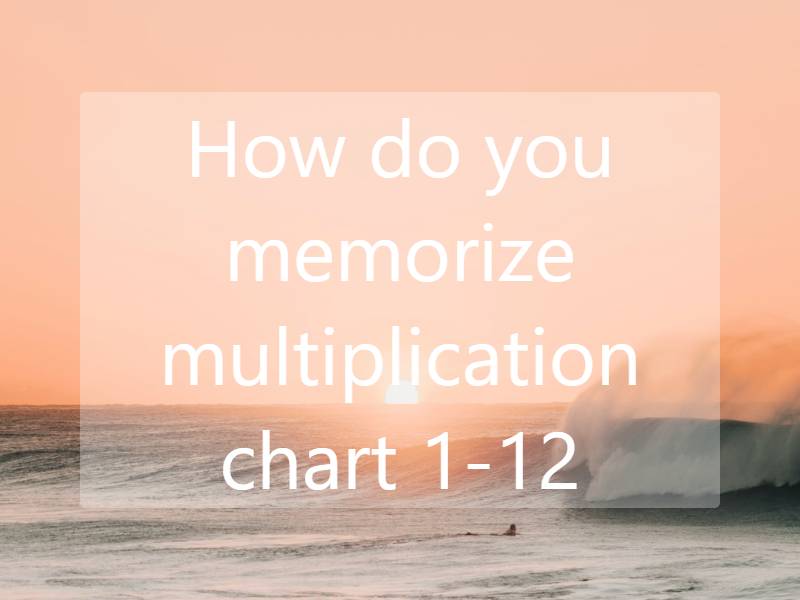 How to Memorize Multiplication Chart 1-12: Tips and Tricks