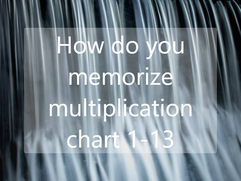 How to Memorize Multiplication Chart 1-13 Easily | Effective Techniques