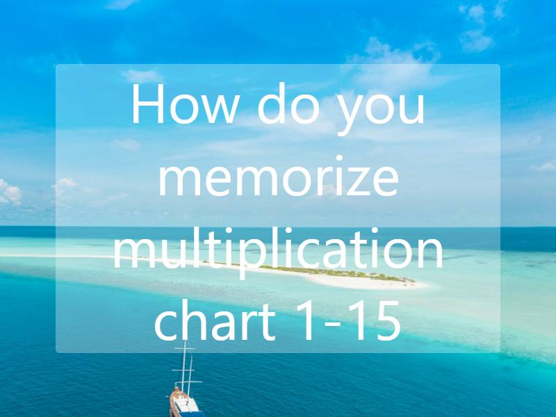 How to Memorize Multiplication Chart 1-15 Effortlessly