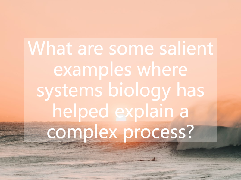 What are some salient examples where systems biology has helped explain a complex process?