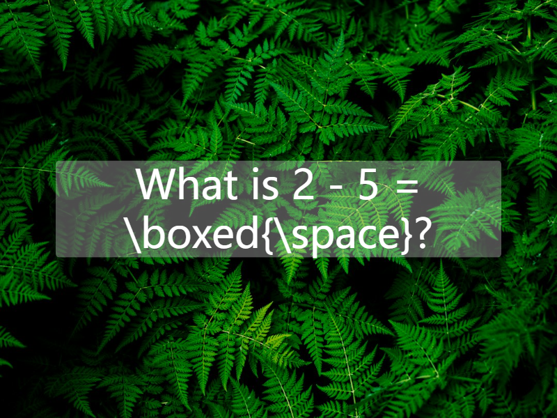 What is 2 - 5 = \boxed{\space}?