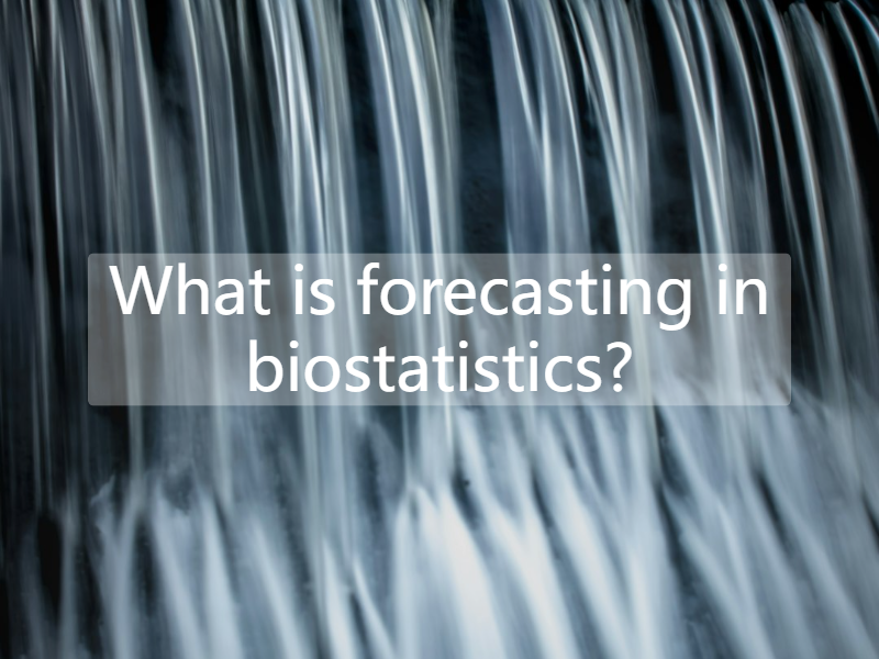 What is forecasting in biostatistics?